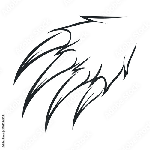 A claw with sharp talons, suitable for Halloween.