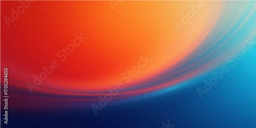 Abstract flowing colorful light waves motion backdrop illustration with orange, yellow, and red fiery curves