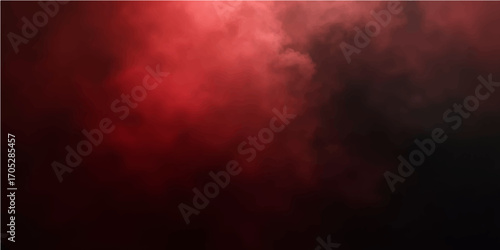 Abstract red smoke on a dark sky backdrop creates a fiery storm of color