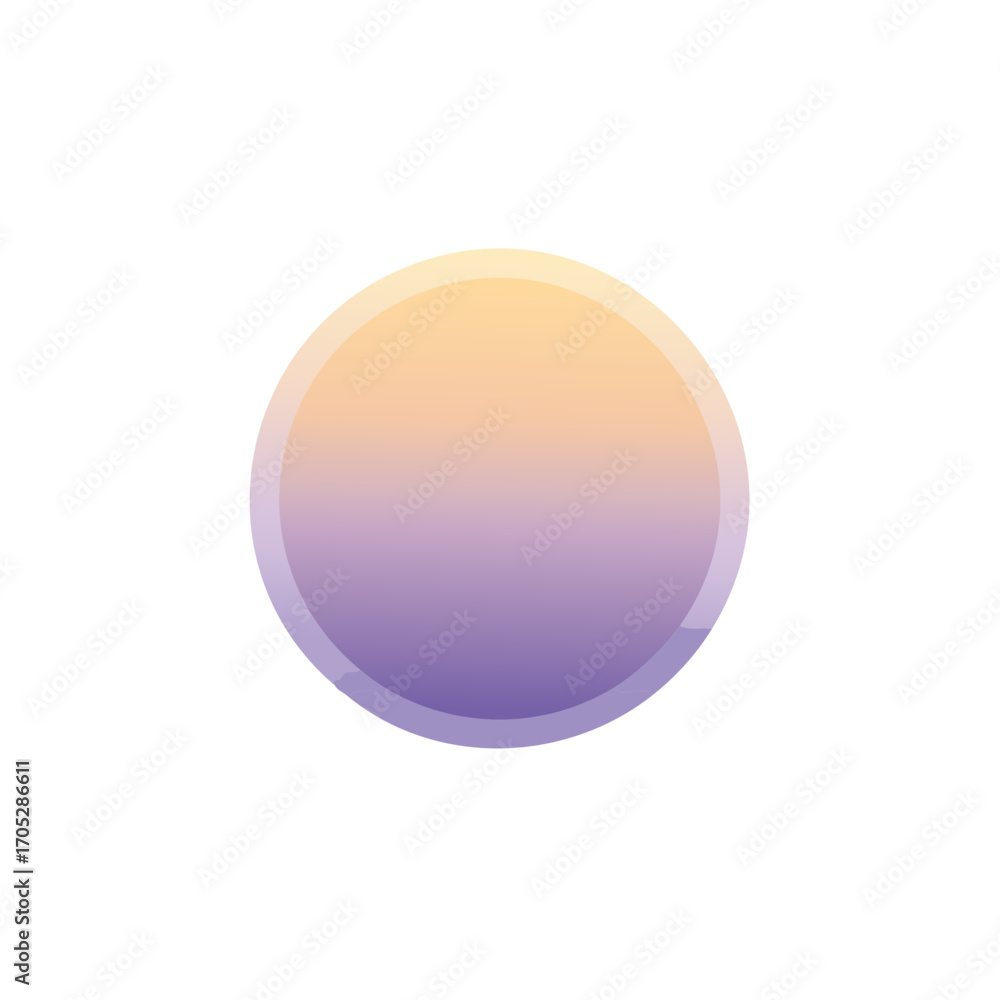Smooth gradient circle with peach to violet hues for artistic backgrounds and digital design element use cases
