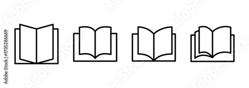 Book icon vector. open book sign and symbol. ebook icon