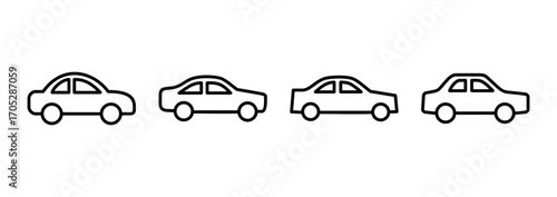 Car icon vector. car sign and symbol. small sedan