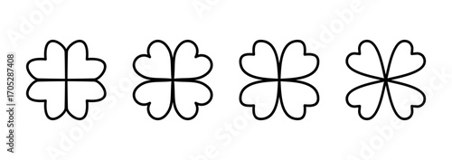 Clover icon vector. clover sign and symbol. four leaf clover icon.