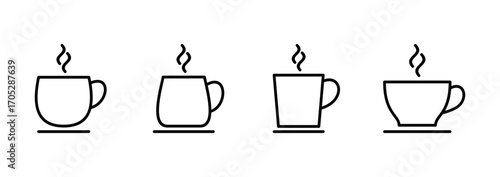 coffee cup icon vector. cup a coffee sign and symbol