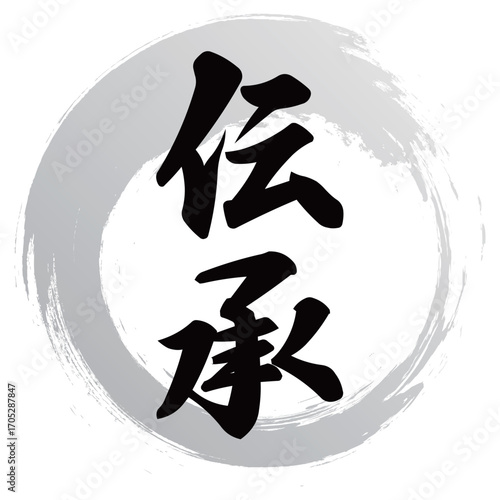 伝承の筆文字デザイン