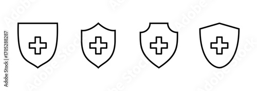 Health insurance icon vector. Insurance health document sign and symbol