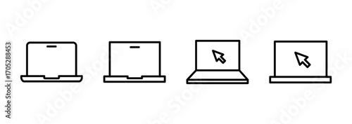 Laptop icon vector. computer sign and symbol