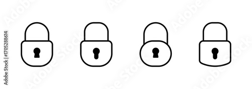 Lock icon vector. Padlock sign and symbol. Encryption icon. Security symbol
