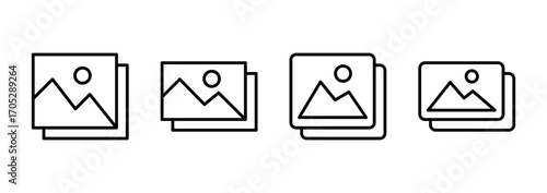 Picture icon vector. photo gallery sign and symbol. image icon