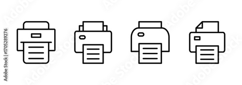 Print icon vector. printer sign and symbol
