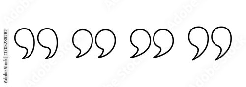 Quote icon vector. Quotation mark sign and symbol