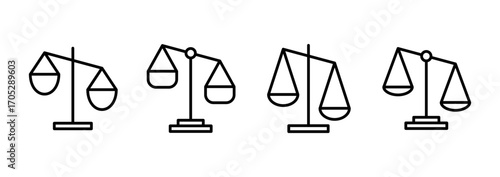 Scales icon vector. Law scale icon. Justice sign and symbol