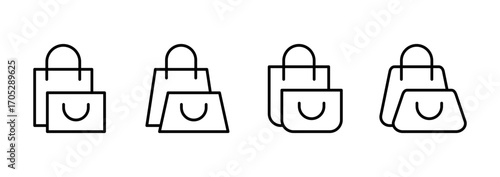 Shopping bag icon vector. shopping sign and symbol