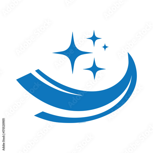 Professional minimalist cleaning company logo design for window cleaning and janitorial services
