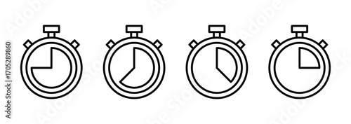 Stopwatch icon vector. Timer sign and symbol. Countdown icon. Period of time
