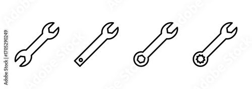 Wrench icon vector. repair icon. tools sign and symbol