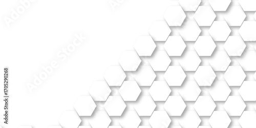 Abstract honeycomb hexagon vector background .Geometric texture design with modern grid, digital tech mesh, seamless tile pattern and futuristic 3D hexagonal structure illustration .