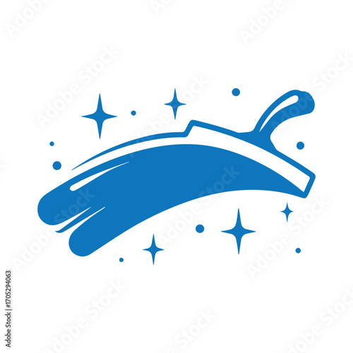 Abstract folded cloth vector logo symbolizing sanitation and professional service