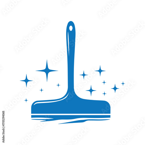 Professional janitorial trolley cleaning logo symbolizing commercial hygiene services