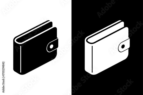 Minimalist Digital Wallet Icon with 3D Gradient Look.