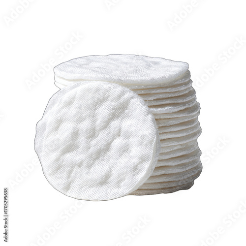 Stack of white cotton rounds