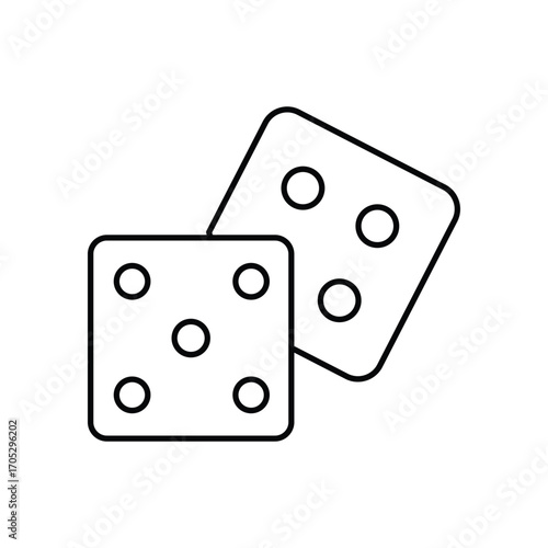 Dice Game Vector icon which can easily modify or edit