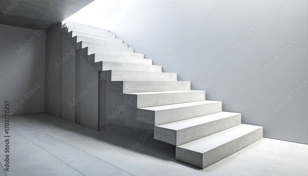 Fototapeta premium Modern staircase in minimalist interior