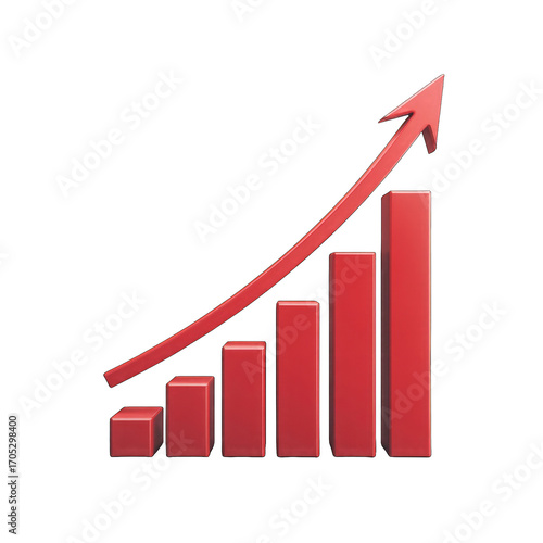 Red bar graph with rising arrow Free Download Red bar graph with rising arrow - GFXLoad