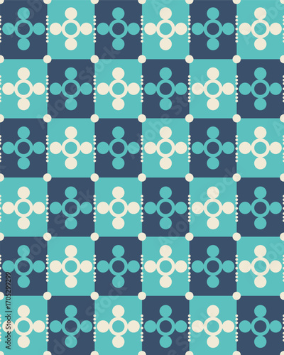 Retro wavy teal sand and indigo blue background timeless