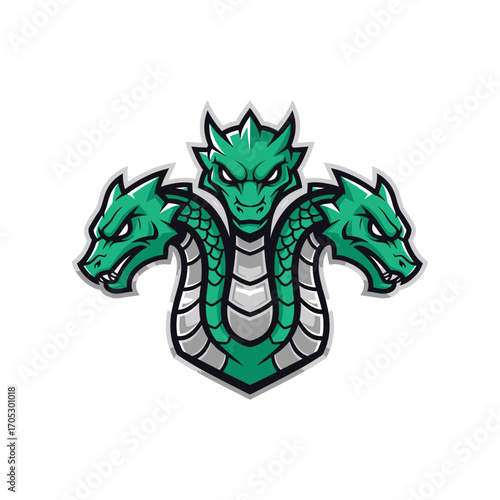 Hydra Heads Mascot Illustration