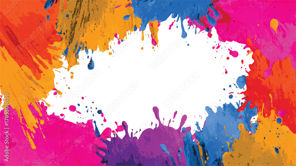 Fototapeta premium Abstract background of color stains of paints. Bright Abstract watercolor drawing on a paper image.