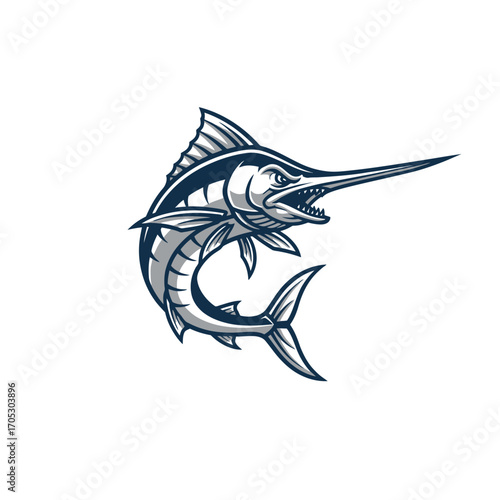 Majestic Marlin Illustration A Symbol of Speed and Power