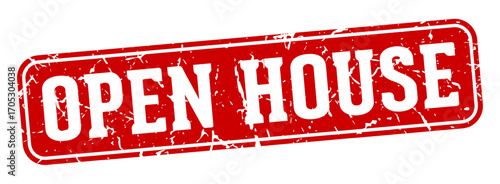 open house rectangular sign. open house stamp