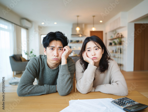 住宅ローンの頭金について困る30代夫婦（生活 金融 経済）