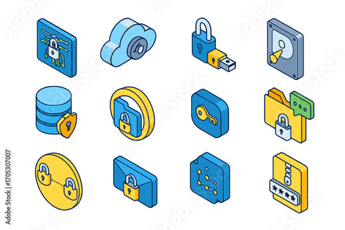 Cyber security linear icon set. network, protection, privacy icons outline collection