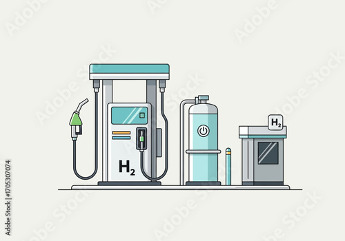 Sustainable hydrogen fueling station powering future clean transportation and green energy solutions