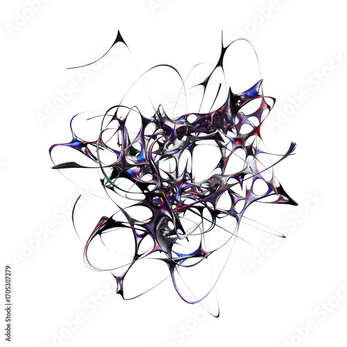 Brilliant 3D chrome metallic futuristic style perfect for logo design poster or digital art