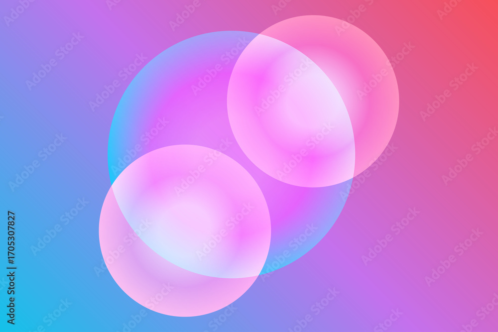 Obraz premium Abstract glowing pink bubble background