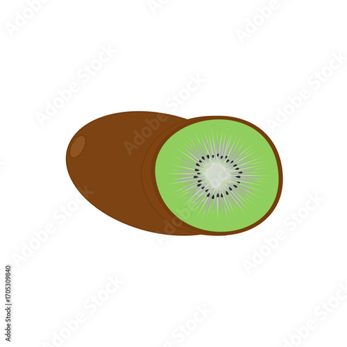 kiwi fruit on a white background