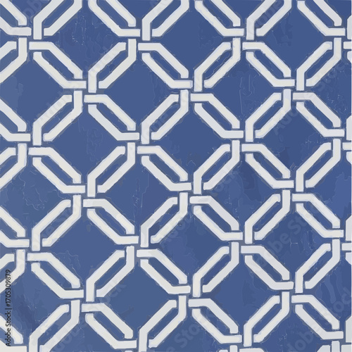 seamless pattern with blue tiles