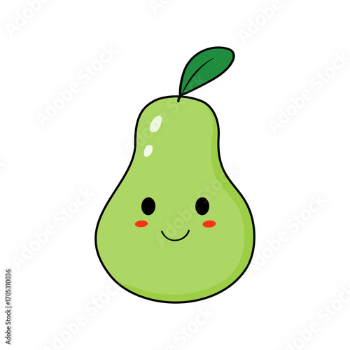 pear on a white background