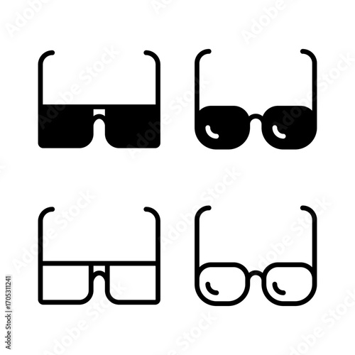Glasses icon vector illustration. Glasses sign and symbol