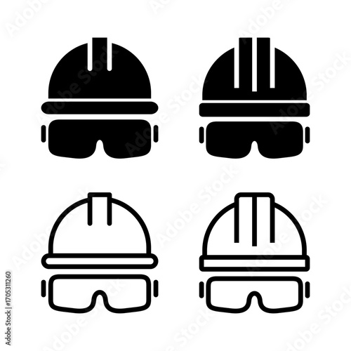 Helmet icon vector illustration. Motorcycle helmet sign and symbol. Construction helmet icon. Safety helmet