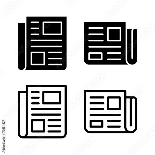 Newspaper icon vector illustration. news paper sign and symbolign