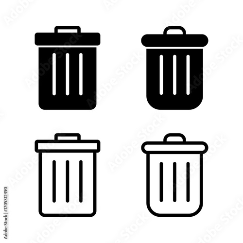Trash icon vector illustration. trash can icon. delete sign and symbol.