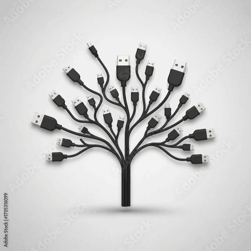 USB tree: A tree with USB connectors instead of leaves.