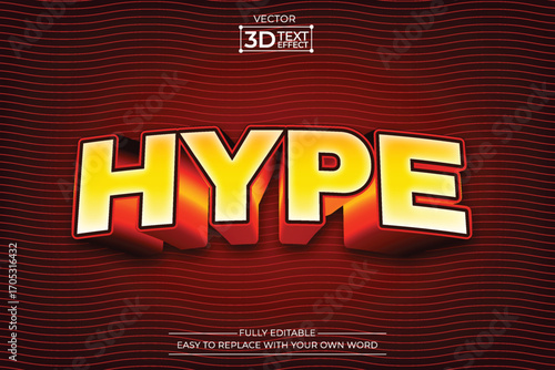 Hype editable 3D Text effect