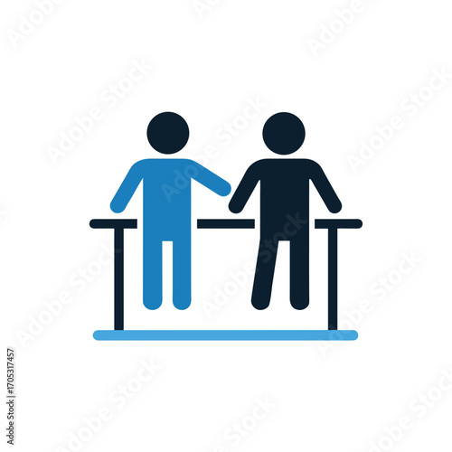 People using parallel bars illustration on transparent background