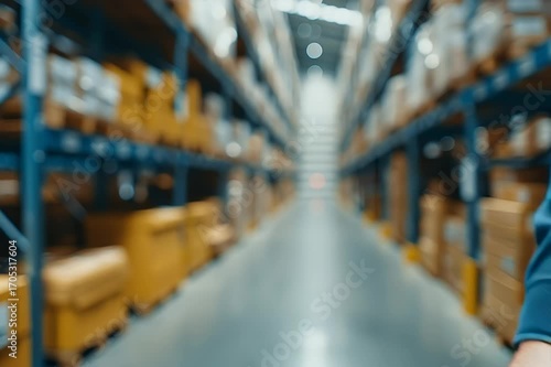 Wallpaper Mural Warm handshake between two partners in a warehouse setting, collaboration Torontodigital.ca