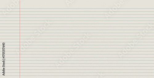 White lined horizontal textured paper. Legal pad worksheet with stripes. Blank empty page of binder. Wide line backdrop. Vector grid school notepad cover illustration. Scrapbook stationary.